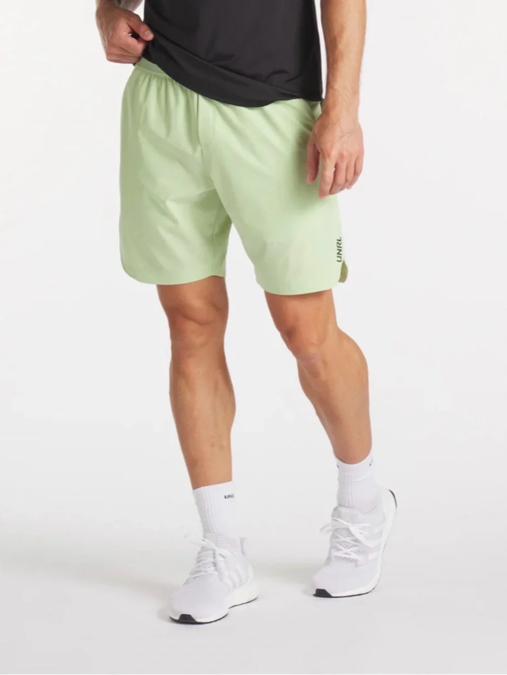UNRL Men's Light Green Performance Shorts